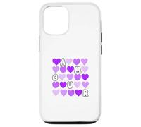 Purple Color Spell Out The Love Purple Graphic Case for iPhone 12/12 Pro