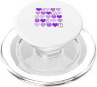 Purple Color Spell Out The Love Purple Graphic PopSockets PopGrip for MagSafe
