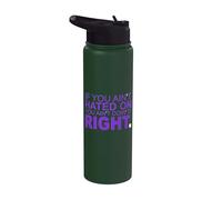 Purple Color You Can Hate Me Now Purple Graphic Stainless Steel Insulated Water Bottle