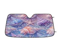 Purple Conch Sea Shell Car Windshield Sun Shade,Cars Shade Front Windshield,Blocks UV Ray to Keep Your Vehicle CoolSun Visor Protector for Fits Car Truck SUV (55"x27.5")