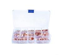 Purple Copper Crush Washers 280PCS Assorted Sizes M5-20 | Crush washer design, distributes load evenly, prevents for surface damage, isolates steel screws, reduces vibration