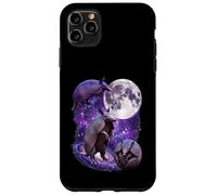 Purple Cosmic Armadillos Howling Full Moon In Space Case for iPhone 11 Pro Max