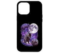 Purple Cosmic Armadillos Howling Full Moon In Space Case for iPhone 12 Pro Max
