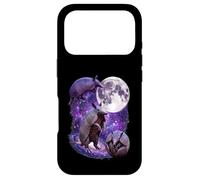 Purple Cosmic Armadillos Howling Full Moon In Space Case for iPhone 17 Pro