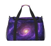 Purple Cosmic Galaxy Waterproof Weekender Bags Duffel Bag Large Carry On Hand Luggage Bags Foldable Tote Bag for Travel Sports Gym Dance