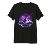 Purple Cosmic Mountain Rockets Artscape Premium T-Shirt