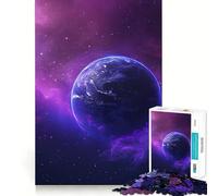 Purple Cosmos Jigsaw Puzzles for Adults 1000 Pieces Strengthen Memory Family Bond Clean Edge Birthday Gift (38x26cm)