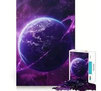 Purple Cosmos Jigsaw Puzzles for Adults1000 Pieces Strengthen Memory Home Pastime Clean Edge Elegant Gift (38x26cm)