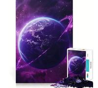 Purple Cosmos Teenagers Puzzles 1000 Piece Jigsaws Strengthen Recall Peaceful Time Quality Edge Classic Gift (50x75cm)