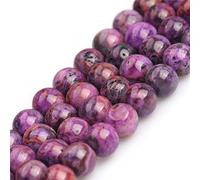 Purple Crazy Lace Agate Gemstone 8mm Round Loose Beads for Jewellery Making DIY Bracelet Necklace Crafts 15''