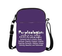 Purple Crossbody Purses Bag Purple Background Bag Lover of All Things Purple Gift Purple Designed Messenger Bag for Purple Lovers (Purple Cross)