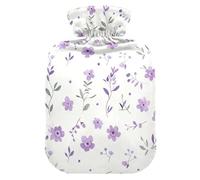 Purple Crush hot Bottle Water Bag with Soft Cover, 2L hot Compress Bag for ( Scenario), Period Cramps, Bolsa de agua Caliente para el Dolor
