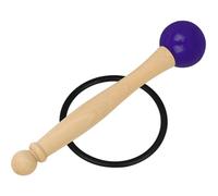 Purple Crystal Bowl Mallet with Rubber Ring, Wooden Knocking Stick