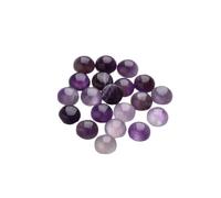 Purple Crystal Cabochons 20pcs 1.2cm round Flat Base