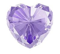 Purple Crystal Diamonds Paper Weights with Gift Box, 80mm Heart Shape Real Crystal Diamond Glass Gems Paperweight, Big Diamonds Birthday Anniversary Women Her Valentine's Day Gifts