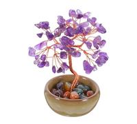 Purple Crystal Feng Shui Bonsai Tree Handmade Home Decor