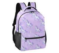 Purple Crystal Horse Art Soft Lining Bookbag S, Purple Crystal Horse Art, M, Backpack