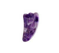 Purple Crystal Jade Face Mask Gua Sha Scraper Massager Roller Set Natural Amethyst Gouache Stone Body Care Beauty