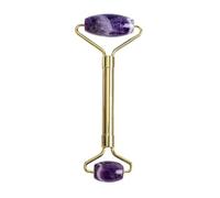 Purple Crystal Jade Face Mask Gua Sha Scraper Massager Roller Set Natural Amethyst Gouache Stone Body Care Beauty