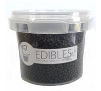 Purple Cupcakes 100's and 1000's (Non Pareils) - BLACK - Cake and Cupcake Sprinkles for Birthdays, Weddings and all occassions