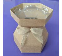 Purple Cupcakes Cupcake Bouquet Box - Kraft - Including an invisiTray - and Also a Matching Hessian Bow