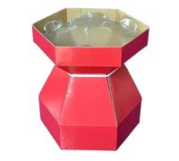 Purple Cupcakes Cupcake Bouquet Box - Poppy RED Boxes - Including an invisiTray - and Also a Matching Red Quick Pull Bow (Pack of 5)