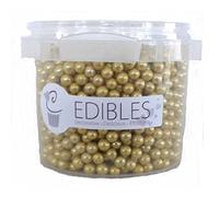 Purple Cupcakes Edible Sugar Pearls, Shiny 4mm Balls for Cake Cupcake Decorating, Gold, 3.5-Ounce