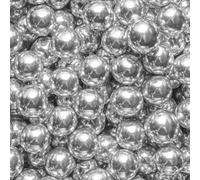 Purple Cupcakes Metallic Chocolate Filled Sprinkles - Edible Cake Decorations (10mm - Metallic Silver)