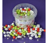 Purple Cupcakes Sprinkles - CHRISTMAS SNOWFLAKE - Christmas theme edible cake decorations. The perfect sprinkle decorations for any Christmas cakes, festive cupcakes and bakes.