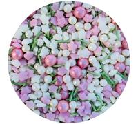 Purple Cupcakes Sprinkles Mix - Shimmer FALLING BLOSSOM Mix (V) - Cake and Cupcake Sprinkles for Birthdays, Weddings and all occassions
