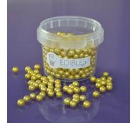 Purple Cupcakes Sprinkles Pearls 6mm - METALLIC SHINY GOLD - Cake and Cupcake Sprinkles for Birthdays, Weddings and all occassions