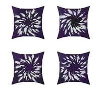Purple Cushion Covers 55X55CM Set of 4 Outdoor Waterproof Cushions Feather Decorative Linen Square Cases with Invisible Zipper for Sofa Bed Garden Bedroom Outdoor Home Wall Decor GiftsGifts N-0NY3