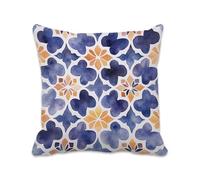 Purple Cushion Covers 60cm x 60cm Bohemia Cushions Double Sided Pattern Throw Pillow Covers with Invisible Zipper, Linen Decorative Pillowcases for Garden Home Sofa Bed, Set of 1 （23.6x23.6 in）2B-499