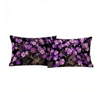 Purple Cushion Covers 60x80 Pillow Cases 2 Pack Flower Full Coverage Double Sided Printing, Art Decor Cushion Covers 24x32 in, Pillows Protector for Sofa Bed Home Decoration Gifts for Women 2000-XYBZ