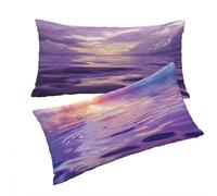 Purple Cushion Covers 70x90cm Landscape Pillow Cases 2 Pack, Soft and Breathable Velvet Sofa Cushions With Invisible Zipper Machine Washable for Bedroom Decor living Room Decor Gifts for Women T0T619