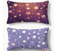 Purple Cushion Covers Star Pillow Cases 2 pack Velvet Cushion Covers 40x60cm Rectangle Pillow Protectors,2026 New Double Sided Printing Pillowcases for Sofa Living Room Bed Bedroom Home Decor O-1146U