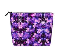 Purple Cute Butterfly Print A Versatile Travel Makeup Bag, Ideal for Daily Routines and Business Journeys