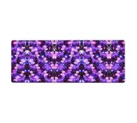 Purple Cute Butterfly Print Gaming Desk Mat, Wide Surface Desk Pad for Keyboard, Mouse and Improved Gaming Stability