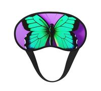 Purple Cute Butterfly Print Print Sleep Mask for Side Sleepers Cup-Shaped Blackout Eye Mask Shades Cover for Men and Women