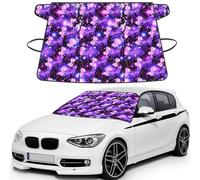 purple cute butterfly print Printed All Weather Windshield Guard, Sun Shade and Frost Protector, Universal Vehicle Wrap