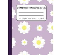 Purple Daisy Bliss: Wide Ruled Writing Notebook