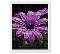 Purple Daisy Diamond Art Kits for Adults 16"x20" DIY Diamond Painting Kit for Beginners Gem Art Painting with Round Full Drill Diamonds DIY Paint Paintings for Home Wall Decor Gift