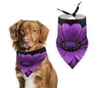 Purple Daisy Easter Dog Bandanas for Small Medium Large Dogs,Cat Dogs,Pet Scarf - Polyester Cute Bibs.Triangle Pet Scarf for Puppy Pet,Personalized Birthday/Party Fun Idea Gift