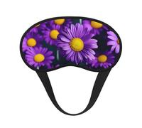 Purple Daisy Flower Print Sleep Mask for Side Sleepers Cup-Shaped Blackout Eye Mask Shades Cover for Men and Women