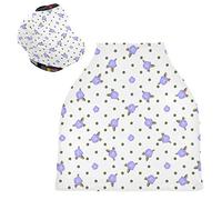 Purple Daisy Flower Stretchy Baby Car Seat Cover,Canopy Nursing Covers,Soft Breathable Windproof Scarf Changepad for Winter Infant Breastfeeding Boys