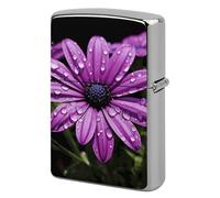 Purple Daisy Lighter Case Pouch Double-Sided Metal Lighter Sleeve Scratch & Drop Resistant Lighters Protector Fits Standard Kerosene Lighters Pocket Protective Cover for Camping Party