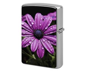 Purple Daisy Lighter Case Pouch Double-Sided Metal Lighter Sleeve Scratch & Drop Resistant Lighters Protector Fits Standard Kerosene Lighters Pocket Protective Cover for Camping Party