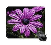 Purple Daisy Mouse Pad 25 * 30cm - Non-Slip Rubber Base Mouse Mat Portable Square Desk Mat for Office, Laptop, Travel, Wireless Mice Mats - Waterproof & Durable Design