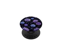 Purple Daisy Night Garden Flowers Floral PopSockets Adhesive PopGrip