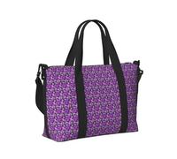 Purple Daisy Print Women Men Travel Hand Bag Lightweight for Carry On Weekend Trip Gym Tote Bags